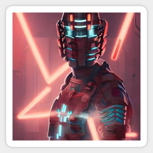 cyber scifi manga Sticker